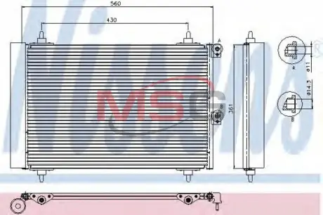 Радiатор кондицiонера nissens 94870