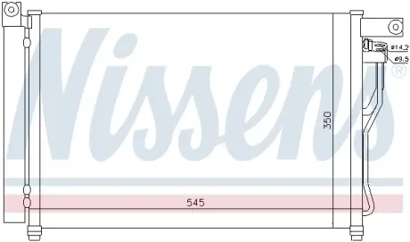 Радіатор кондиціонера nissens 94895 Hyundai Accent 2008