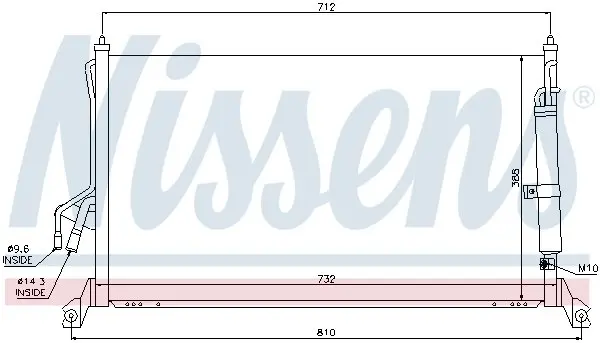 Радiатор кондицiонера nissens 94930