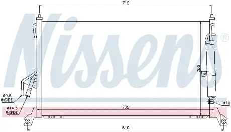 Радiатор кондицiонера nissens 94930 Infiniti