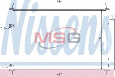 Радиатор кондиционера TOYOTA AURIS/AVENSIS/COROLLA (пр-во) Nissens 940037
