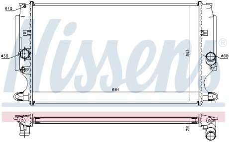 Радіатор кондиціонера Toyota Avensis 08- nissens 64693 на Тойота Версо
