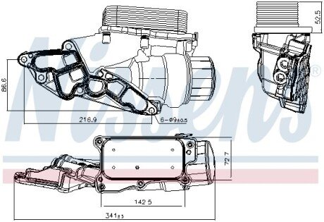 Радіатор масляний nissens 90933 на Мерседес W203