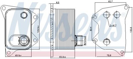 Радіатор масляний nissens 90994