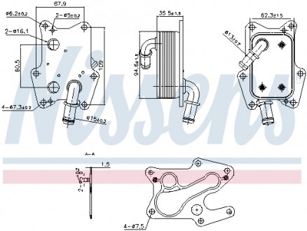 Радіатор масляний nissens 91239 на Мерседес E-Class w238/A238