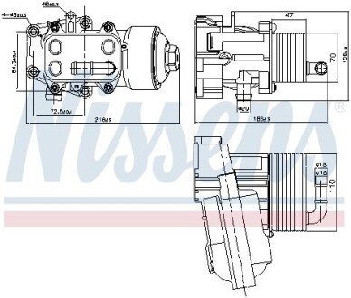 Радіатор масляний nissens 91315 на Ауди А6 с7