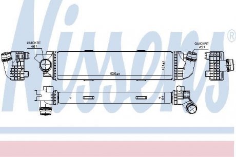 Радиатор интеркулера nissens 96149