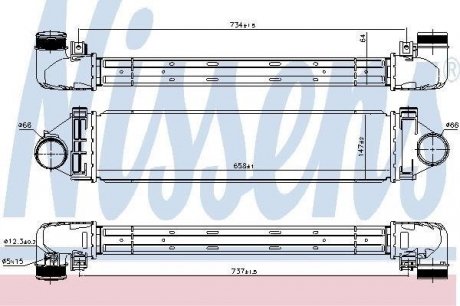 Радиатор наддуву nissens 96349