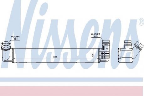 Радиатор интеркулера nissens 96543