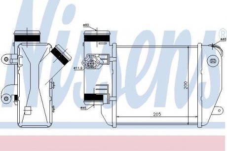 Радиатор интеркулера nissens 96576