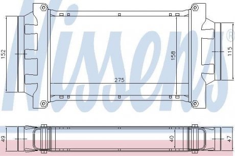 Радиатор интеркулера nissens 96777