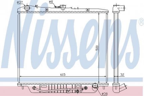 Радиатор охлаждения двигателя nissens 60852