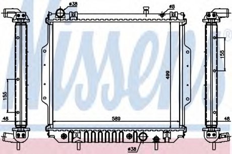 Радиатор охлаждения двигателя nissens 61020A