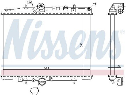 Радіатор nissens 61294A на Пежо 607