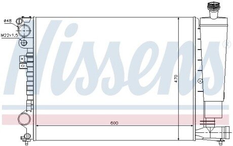 Радіатор охолодження двигуна nissens 61396