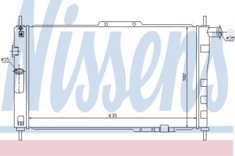 Радіатор охолодження двигуна nissens 61656