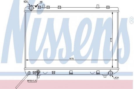 Радіатор охолодження двигуна nissens 61668