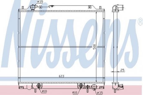 Радиатор охлаждения двигателя nissens 62855