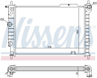 Радиатор интеркулера nissens 63059