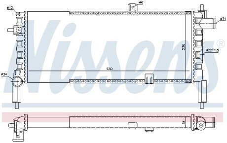 Радиатор интеркулера nissens 63287