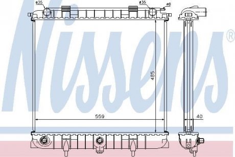 Радиатор охлаждения двигателя nissens 64309