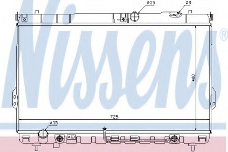 Радиатор охлаждения двигателя nissens 67036