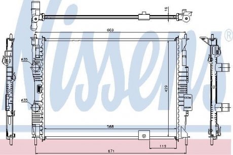 Радiатор nissens 67363