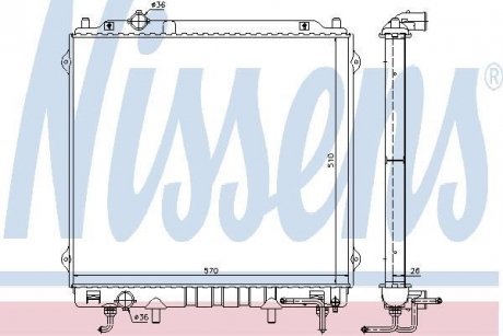 Радиатор охлаждения двигателя nissens 67482