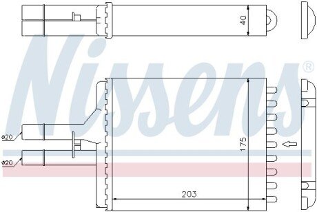 Радiатор nissens 72656