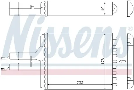 Радiатор Nissens 72656