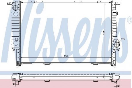 Радіатор охолодження двигуна nissens 60693A