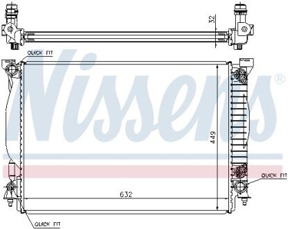 Радіатор охолодження двигуна nissens 60307A