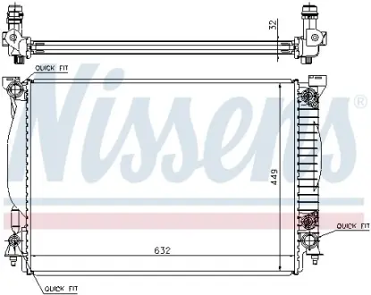 Радіатор охолодження двигуна Nissens 60307A