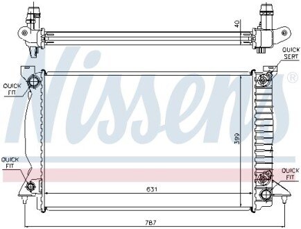 Радіатор охолодження двигуна nissens 60314A