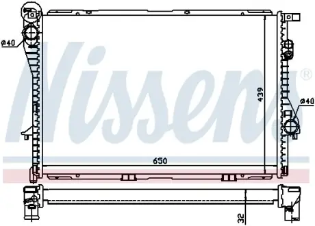 Радіатор охолодження двигуна Nissens 60603A