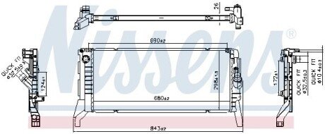 Радіатор охолодження двигуна nissens 606789 на Бмв X1