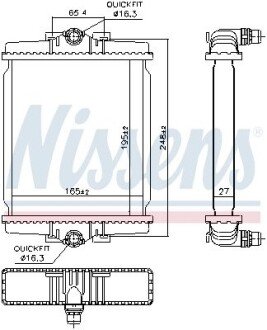 Радиатор охлаждения двигателя nissens 606863