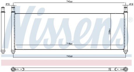 Радиатор охлаждения двигателя nissens 606907