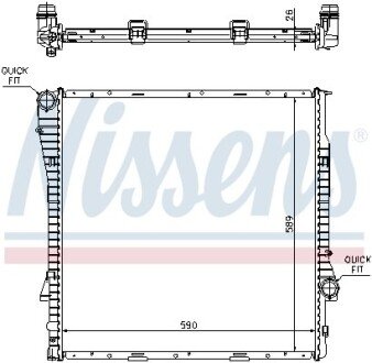 Радиатор охлаждения двигателя nissens 60789A на Бмв Х5 е53