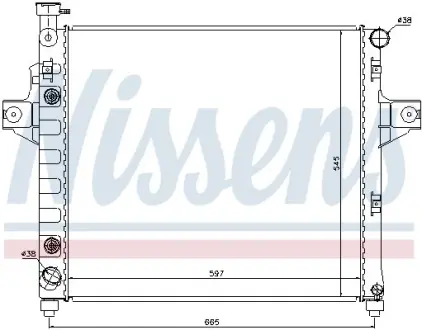 Радіатор охолодження двигуна Nissens 61009