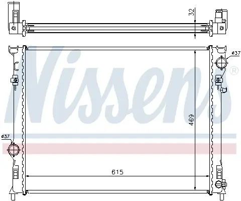 Радіатор охолодження двигуна Nissens 61014A (фото 1)