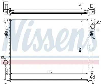 Радіатор охолодження двигуна Nissens 61014A