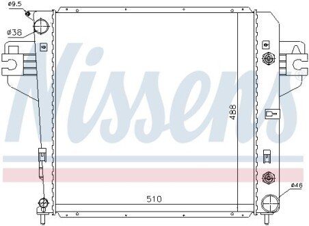 Радіатор охолодження двигуна nissens 61017 на Jeep Cherokee