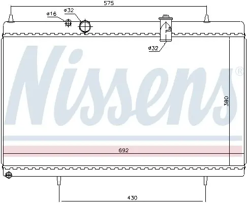 Радиатор охлаждения двигателя nissens 61271