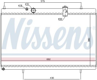 Радіатор охолодження двигуна nissens 61271 на Ситроен С5 х7