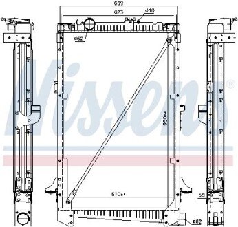 Радиатор охлаждения двигателя nissens 61442A