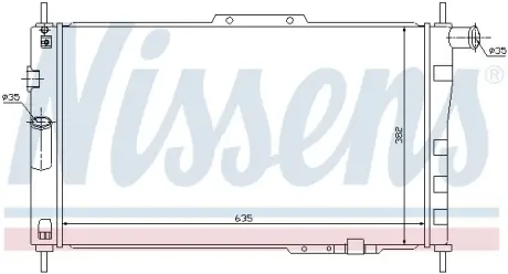 Радіатор охолодження двигуна nissens 61656