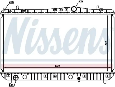 Радиатор охлаждения двигателя nissens 61664