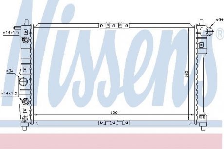 Радіатор охолодження двигуна nissens 616671