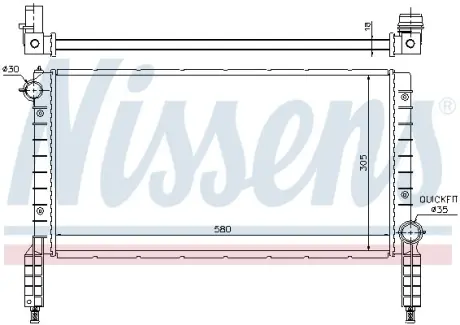 Радіатор охолодження двигуна Nissens 61768